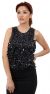 Main image of Hanging Sequins Covered Sleeveless Blouse